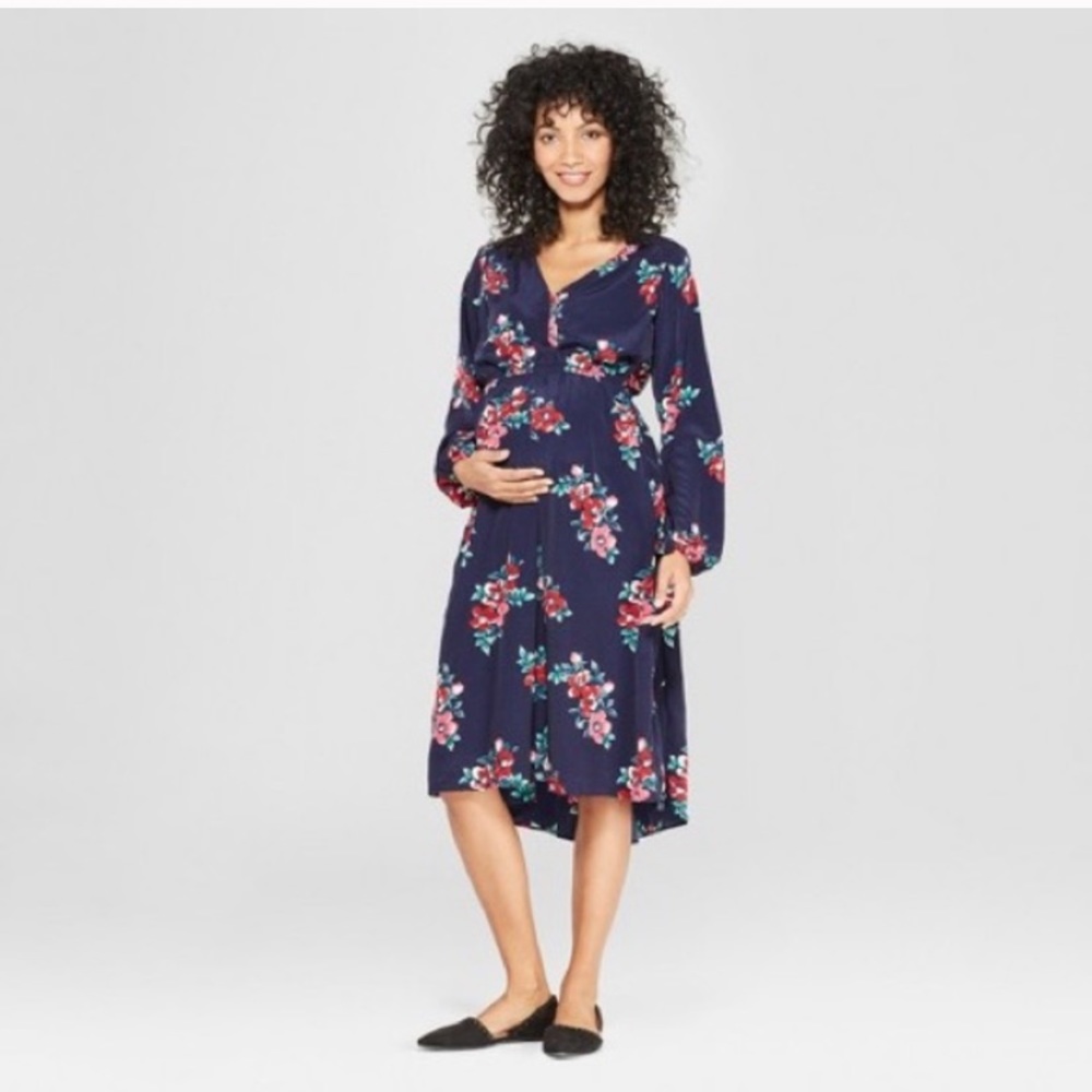 Ingrid & Isabel High To Low Floral Maternity Dress
